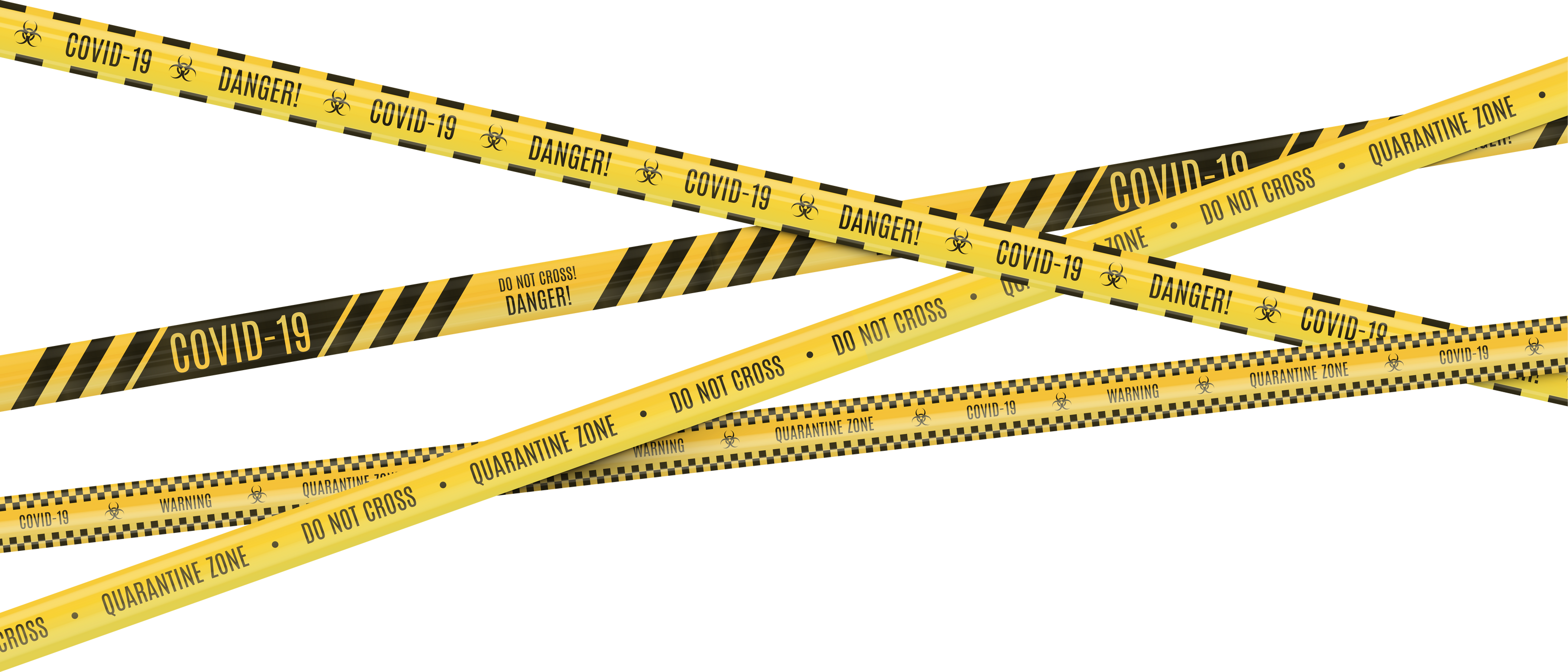 yellow in a black  warning fencing tape